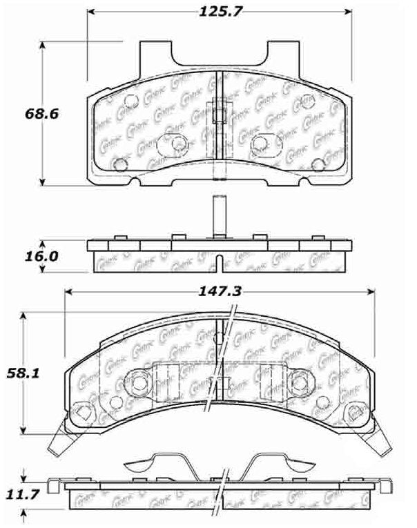 Centric Parts Disc Brake Pad Set 104.02150
