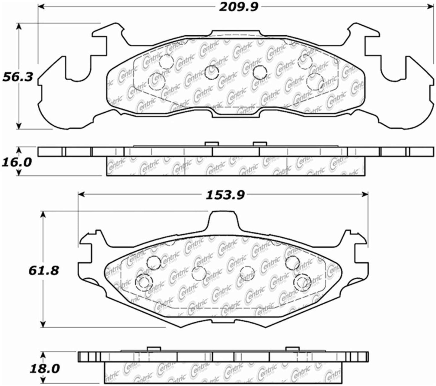 Centric Parts Disc Brake Pad Set 104.02190