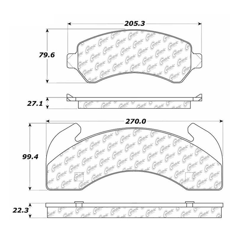 Centric Parts Disc Brake Pad Set 104.02250