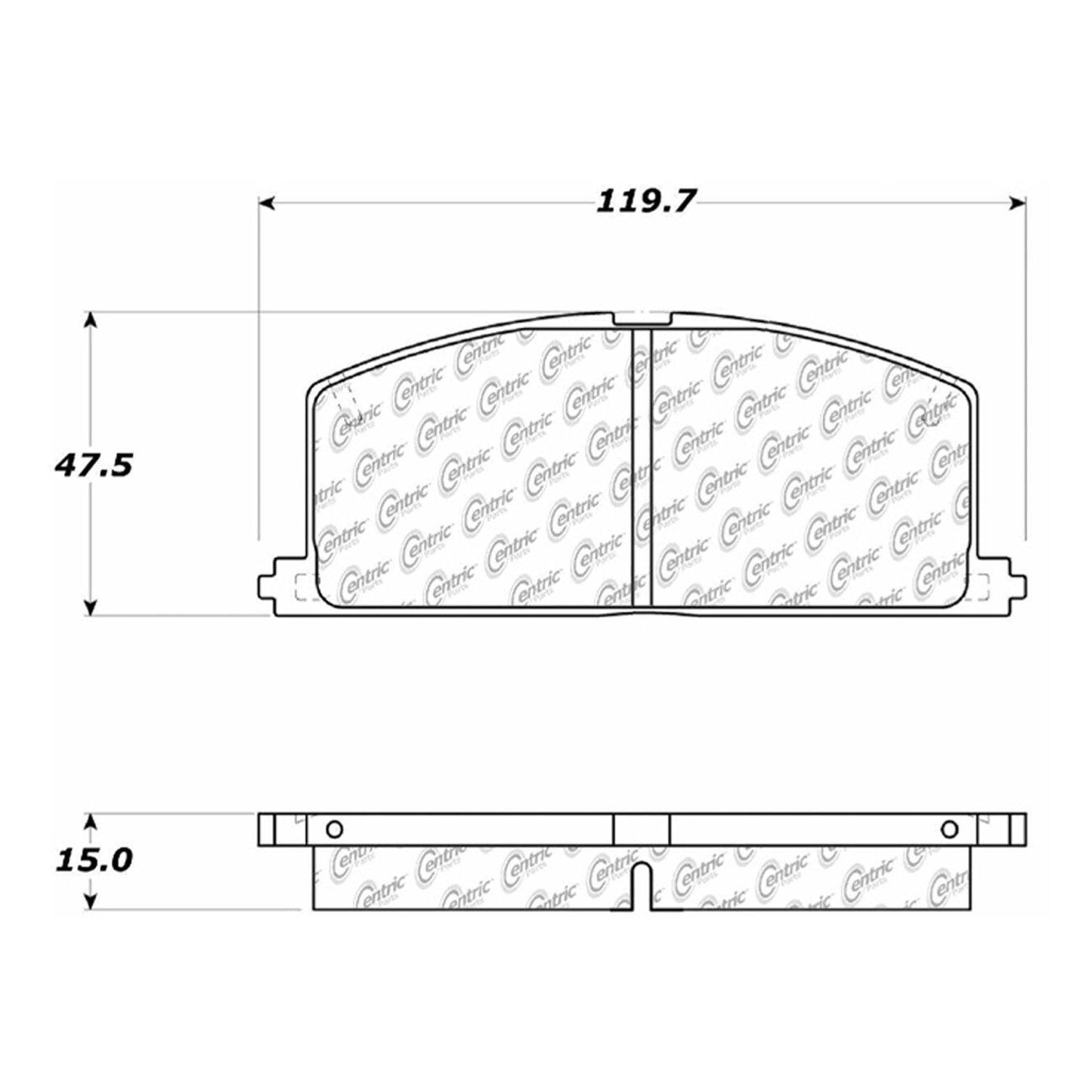 Centric Parts Disc Brake Pad Set with Posi Quiet 104.02420