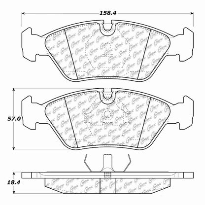 Centric Parts Disc Brake Pad Set Posi Quiet 104.02530