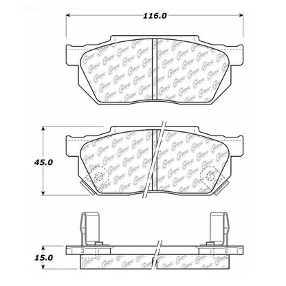 Centric Parts Disc Brake Pad Set with Posi Quiet technology 104.02560