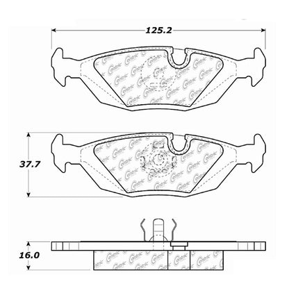Centric Parts Disc Brake Pad Set with Posi Quiet technology 104.02790