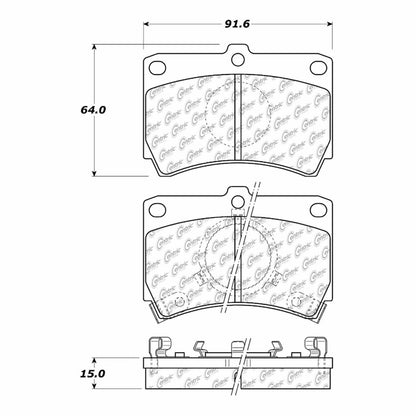 Centric Parts Disc Brake Pad Set with Posi Quiet technology 104.03190