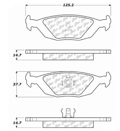 Centric Parts Disc Brake Pad Set with Posi Quiet technology 104.03220