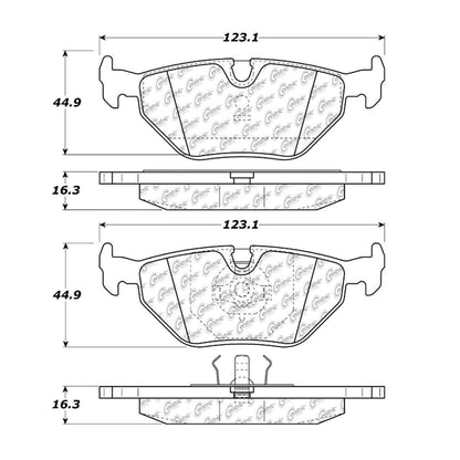 Centric Parts Disc Brake Pad Set with Posi Quiet technology 104.03960