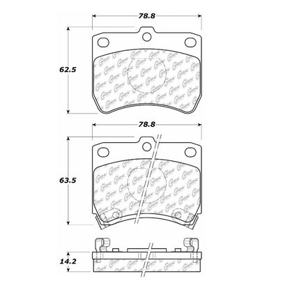Centric Parts Disc Brake Pad Set Posi Quiet with Scorched and Shimmed 104.04020