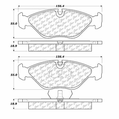 Centric Parts Disc Brake Pad Set with Posi Quiet technology 104.04030