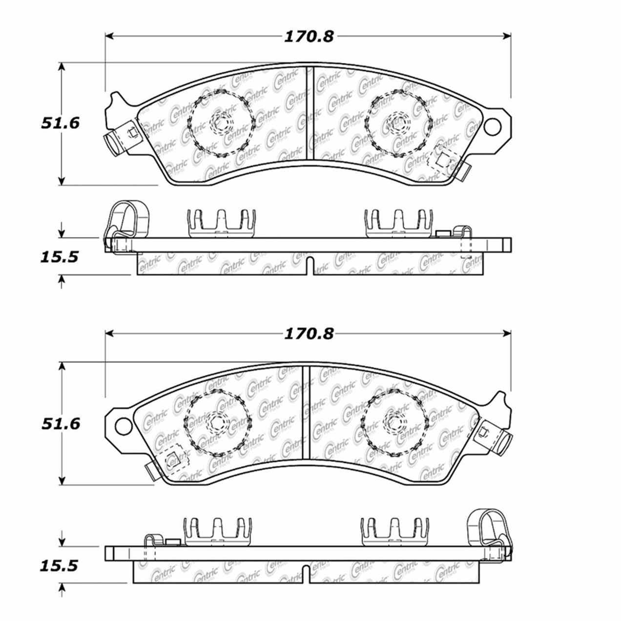 Centric Parts Disc Brake Pad Set with Posi Quiet technology 104.04120