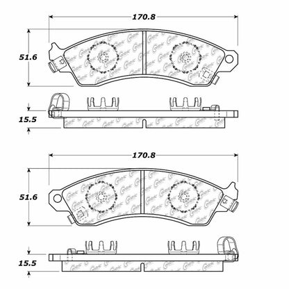 Centric Parts Disc Brake Pad Set with Posi Quiet technology 104.04120