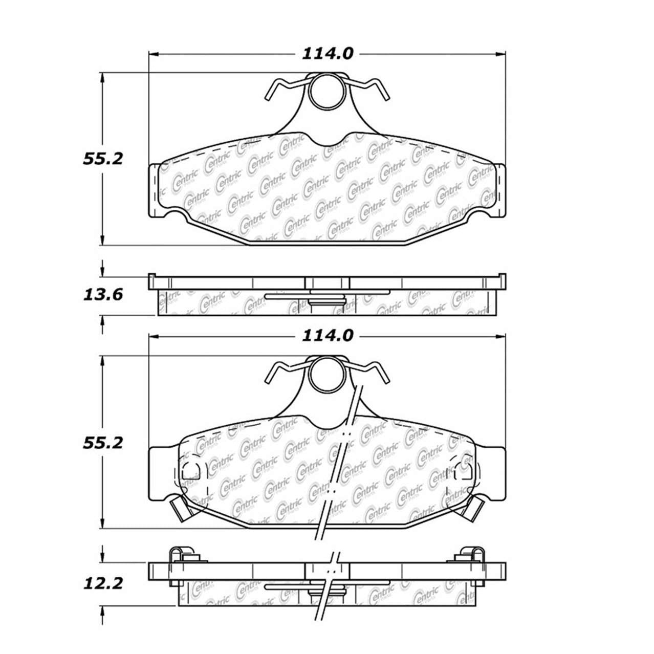Centric Parts Disc Brake Pad Set with Posi Quiet technology 104.04130