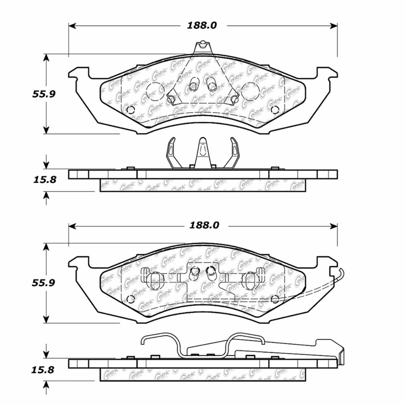 Centric Parts Disc Brake Pad Set 104.04170