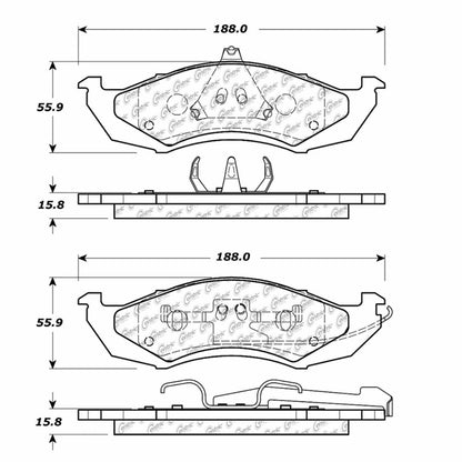 Centric Parts Disc Brake Pad Set 104.04170