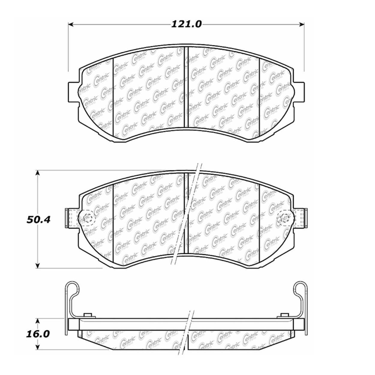 Centric Parts Disc Brake Pad Set with Posi Quiet technology 104.04220