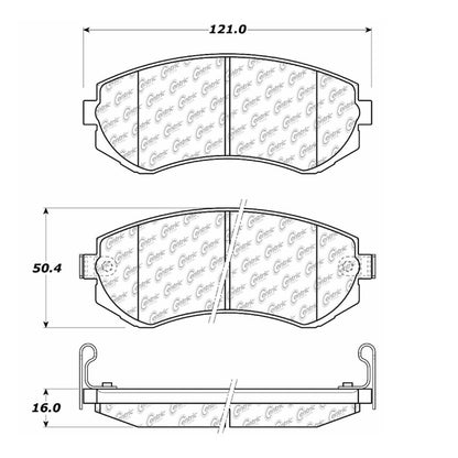 Centric Parts Disc Brake Pad Set with Posi Quiet technology 104.04220