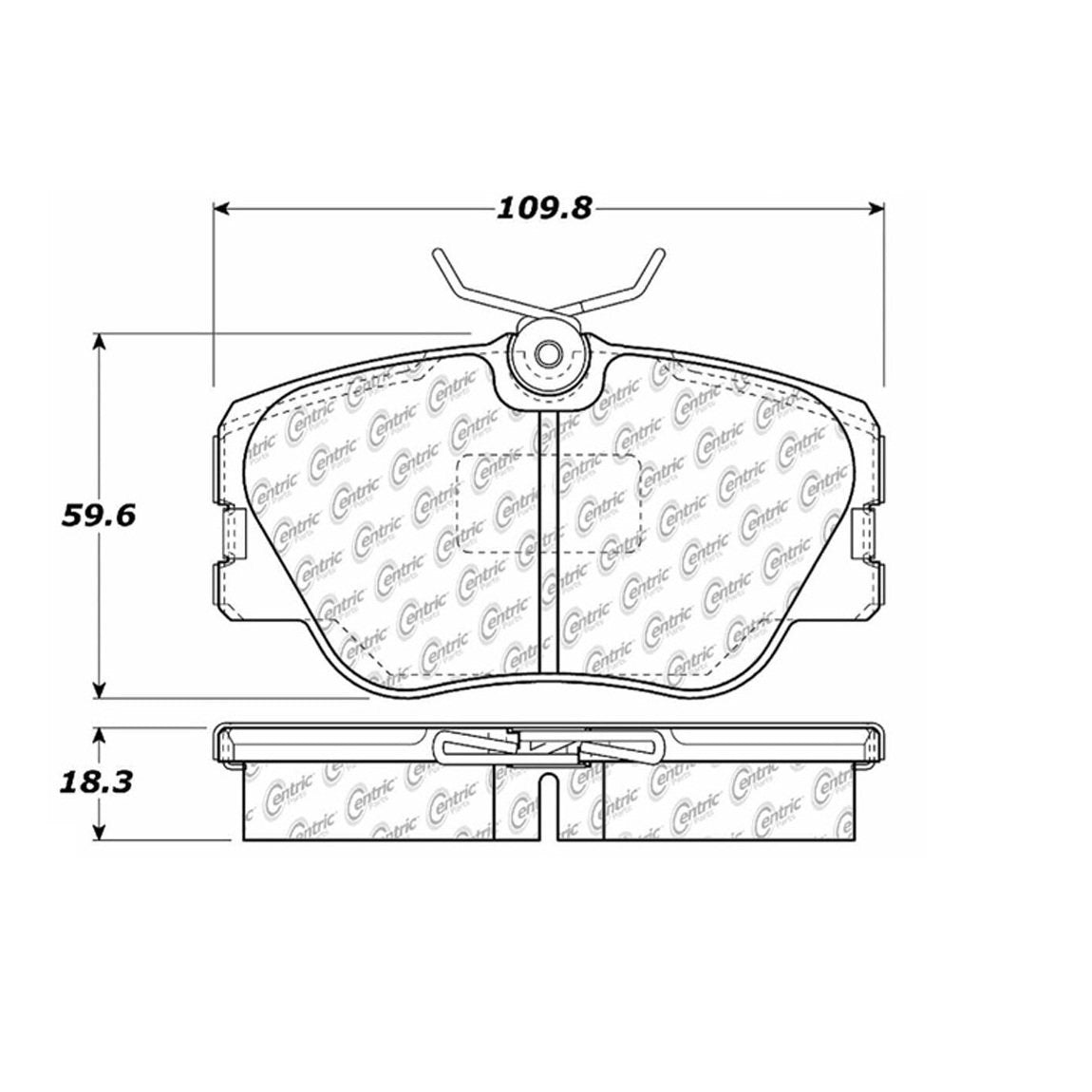 Centric Parts Disc Brake Pad Set with Posi Quiet technology 104.04230