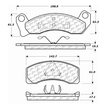 Centric Parts Disc Brake Pad Set with Posi Quiet 104.04310