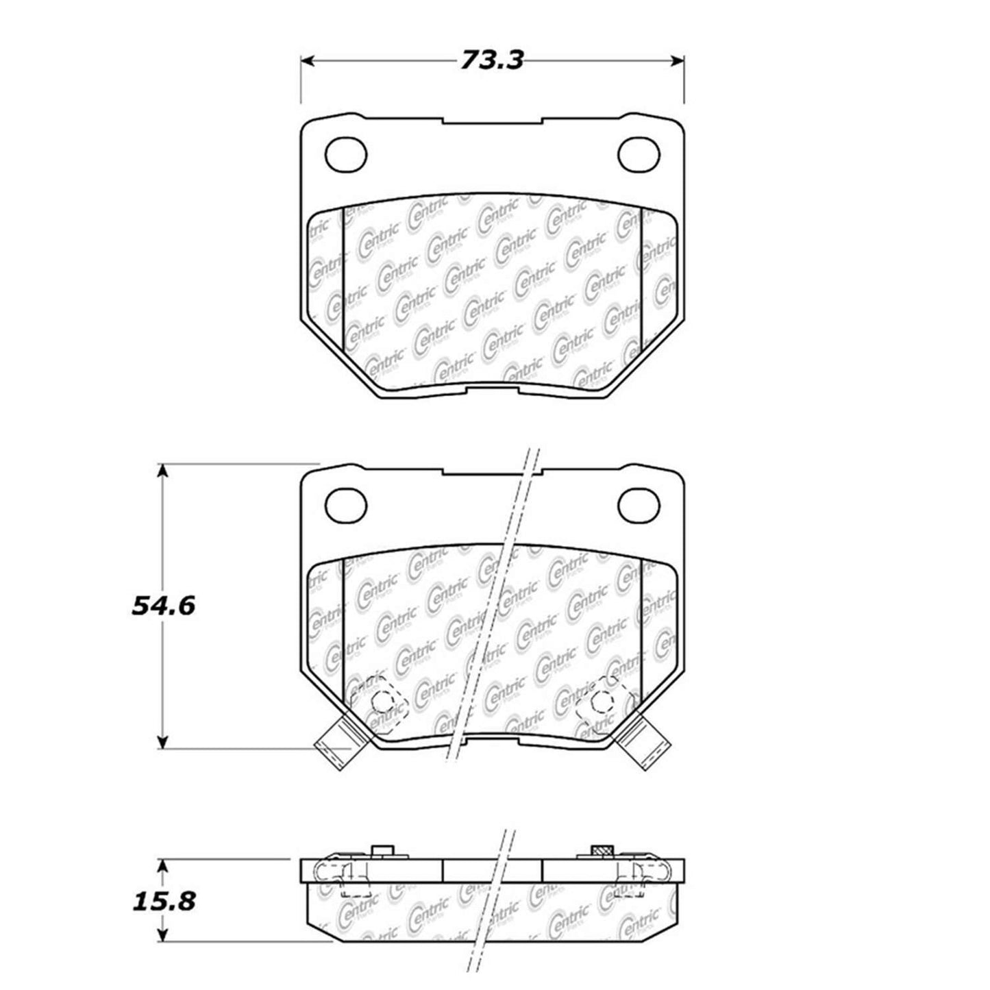 Centric Parts Disc Brake Pad Set with Posi Quiet technology 104.04610