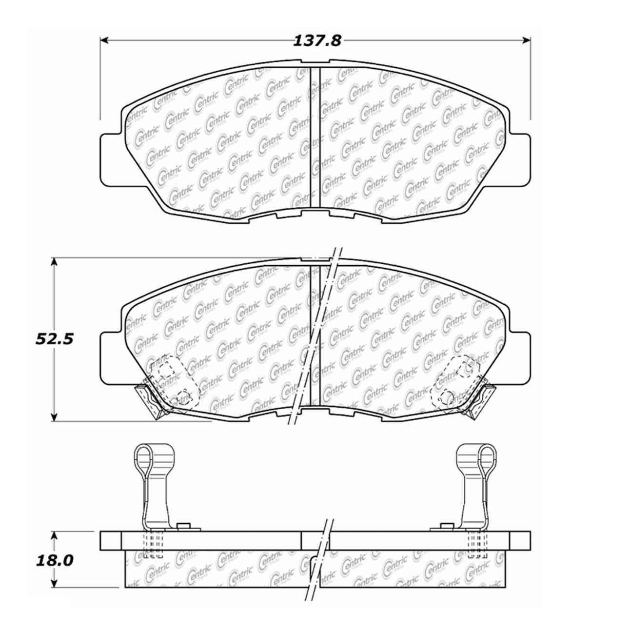 Centric Parts Disc Brake Pad Set 104.04650