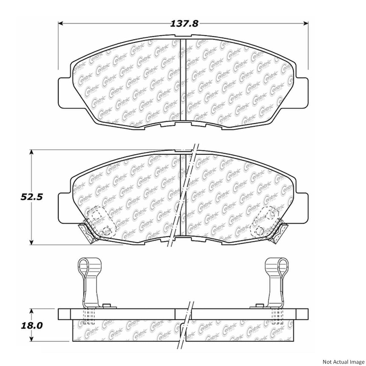 Centric Parts Disc Brake Pad Set 104.04650
