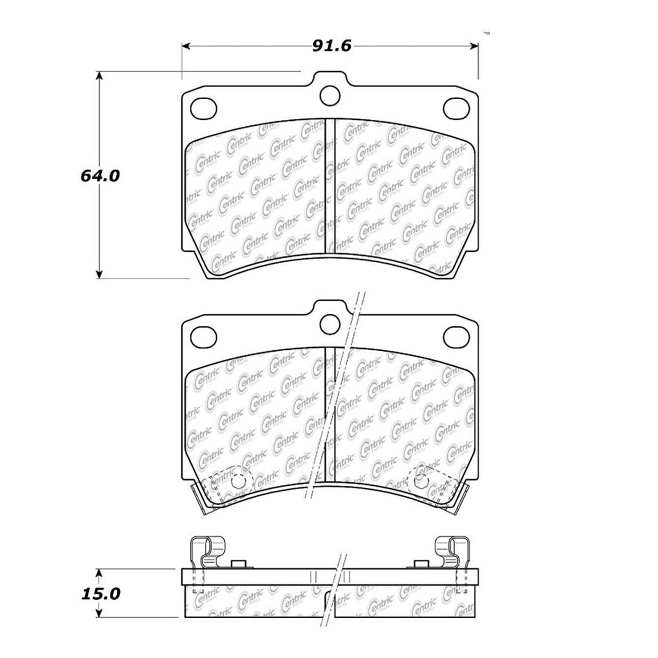 Centric Parts Disc Brake Pad Set 104.04660