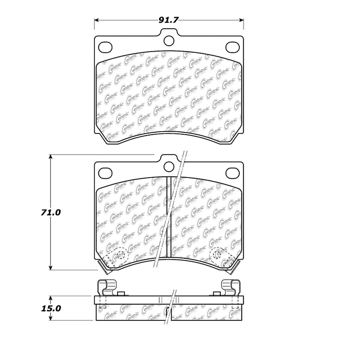Centric Parts Disc Brake Pad Set with Posi Quiet technology 104.04730