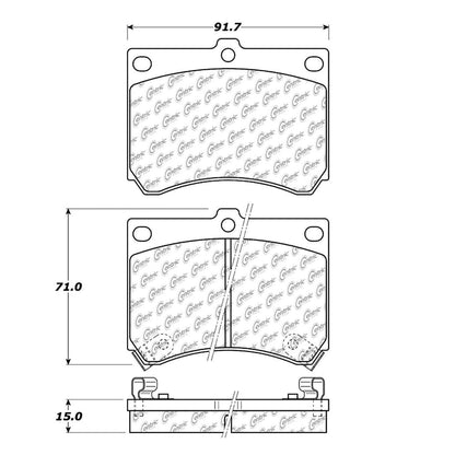 Centric Parts Disc Brake Pad Set with Posi Quiet technology 104.04730