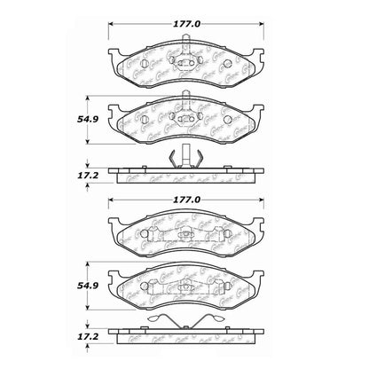 Centric Parts Disc Brake Pad Set for OEM 5252531