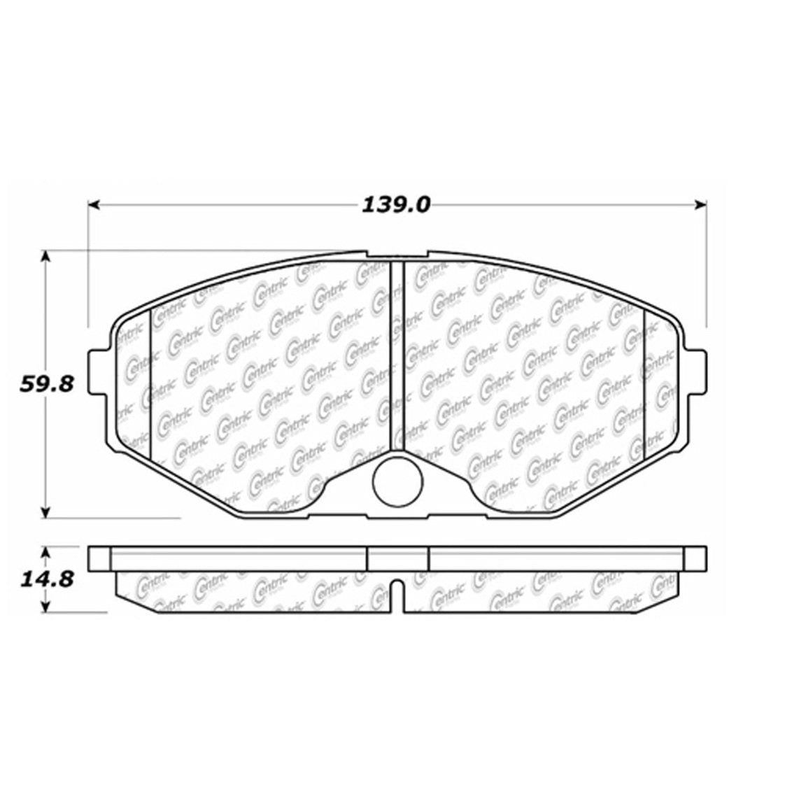 Centric Parts Disc Brake Pad Set with Posi Quiet technology 104.04860