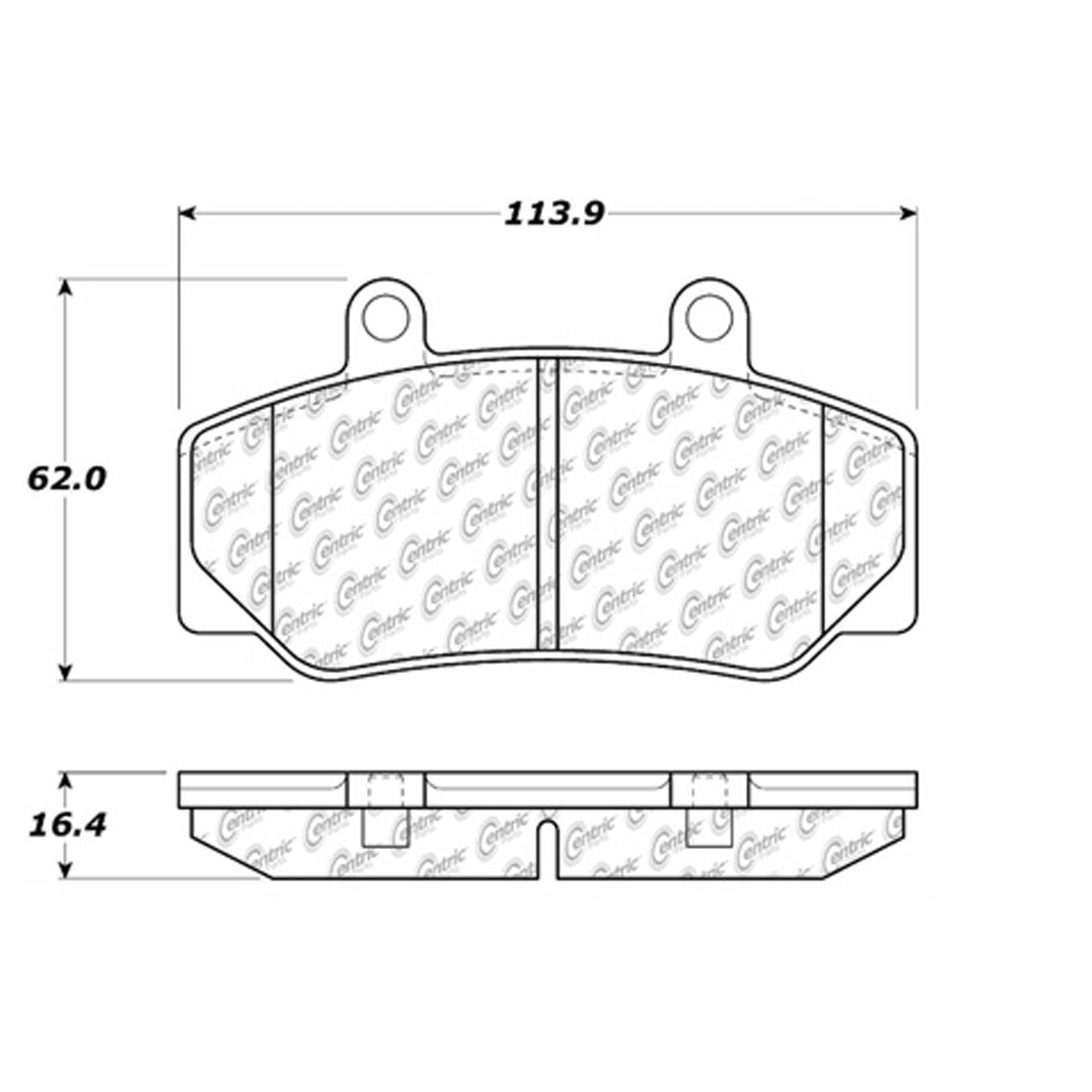 Centric Parts Disc Brake Pad Set Semi-Metallic Posi Quiet 104.04920