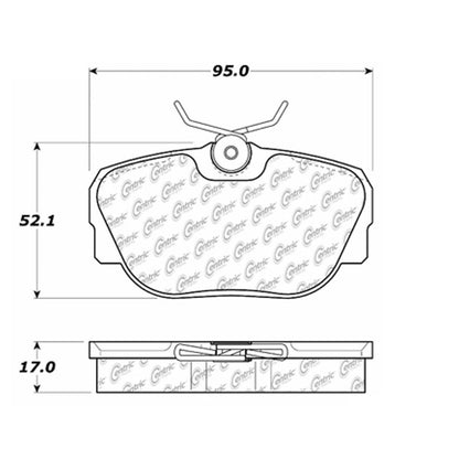 Centric Parts Disc Brake Pad Set with Posi Quiet Technology for 104.04930