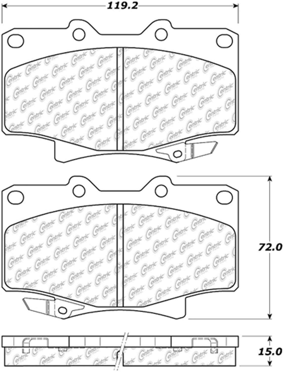 Centric Parts Disc Brake Pad Set 104.05020