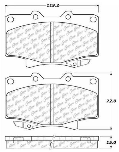 Centric Parts Disc Brake Pad Set 104.05021