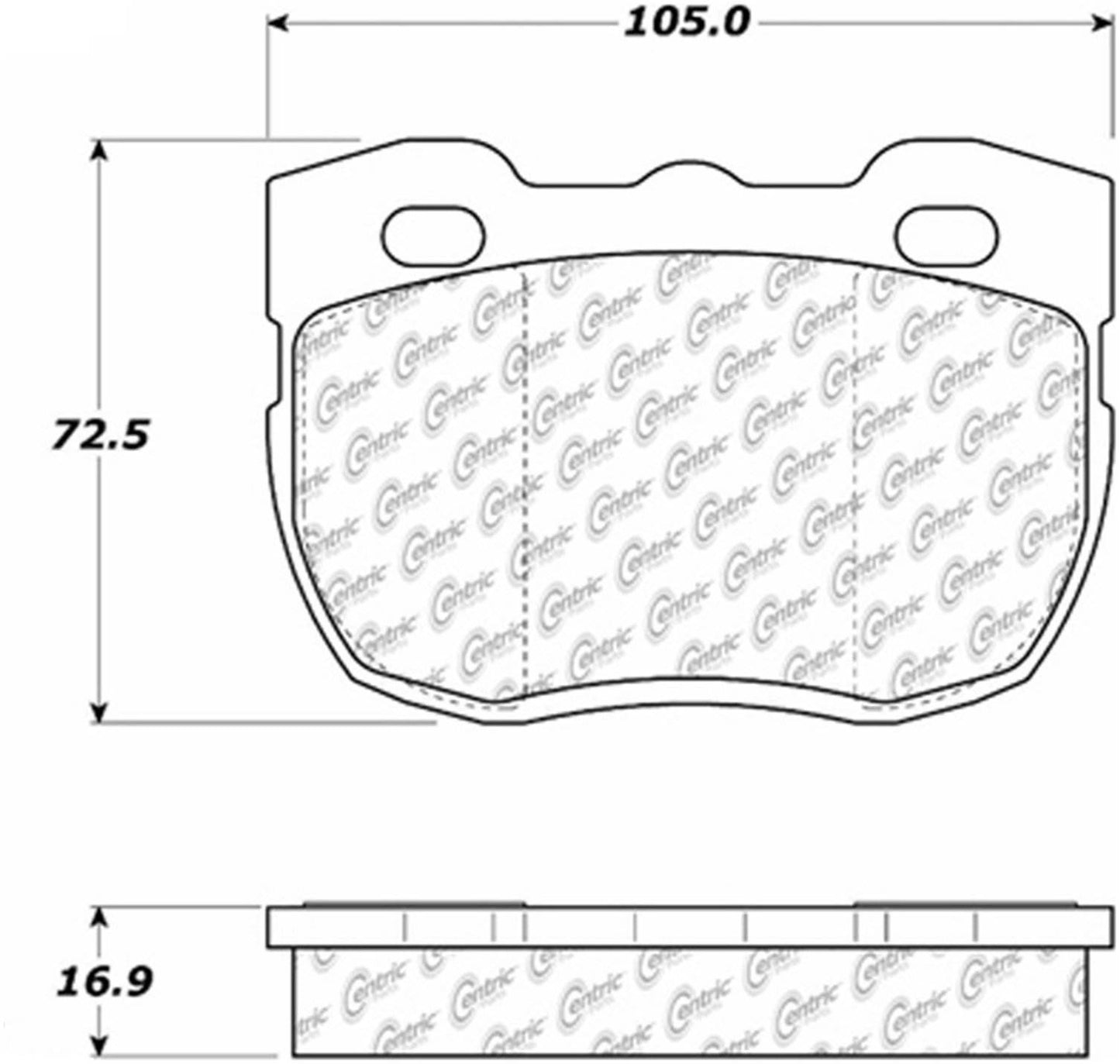 Centric Parts Disc Brake Pad Set Semi-Metallic with Posi Quiet for 1994-1999 Land Rover Discovery 104.05201