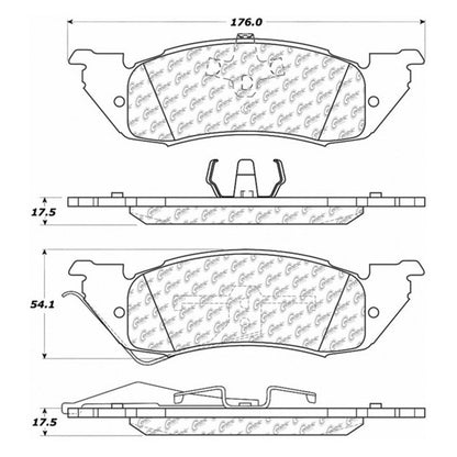 Centric Parts Disc Brake Pad Set Semi-Metallic Posi Quiet for 1991-1996 Dodge Dakota 104.05291