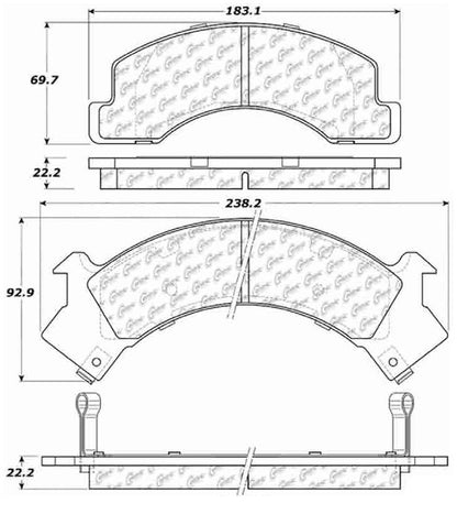 Centric Parts Disc Brake Pad Set Semi-Metallic Posi Quiet for 1995-1997 Chevrolet W3500 Tiltmaster GMC W4500 Forward Isuzu NPR