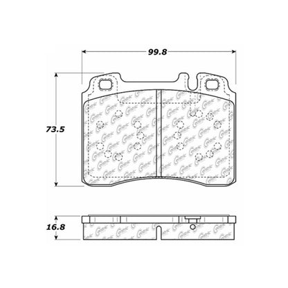 Centric Parts Disc Brake Pad Set Posi Quiet Semi-Metallic for 1992-2002 Ferrari 512 TR Mercedes-Benz 300CE 104.05610