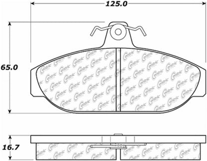 Centric Parts Disc Brake Pad Set Semi-Metallic Posi Quiet for Volvo 740/745/760/780 1990-1991 104.05650