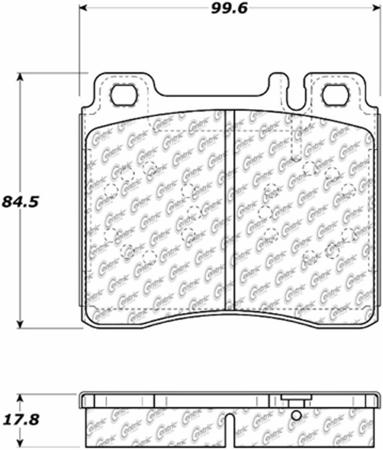 Centric Parts Disc Brake Pad Set Semi-Metallic Posi Quiet for 1992-1999 Mercedes-Benz 104.05770