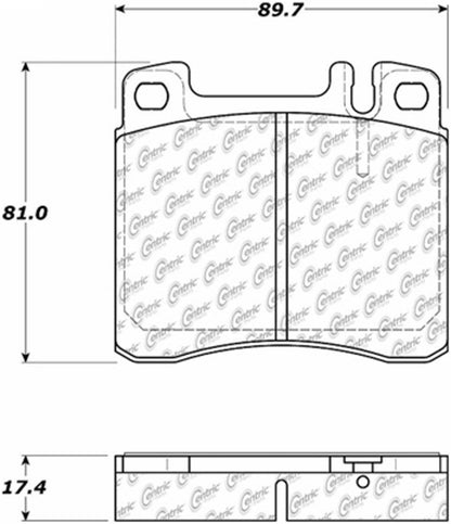 Centric Parts Disc Brake Pad Set Semi-Metallic Posi Quiet for 1992-1994 Mercedes-Benz 300SD 300SE S320 S350 104.05780