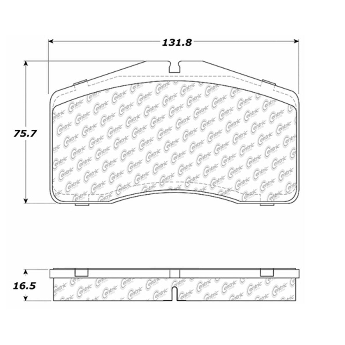 Centric Parts Disc Brake Pad Set Semi-Metallic with Posi Quiet for 1993-1998 Porsche 911, 1995-1993 Porsche 928 104.05940