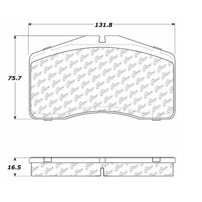 Centric Parts Disc Brake Pad Set Semi-Metallic with Posi Quiet for 1993-1998 Porsche 911, 1995-1993 Porsche 928 104.05940