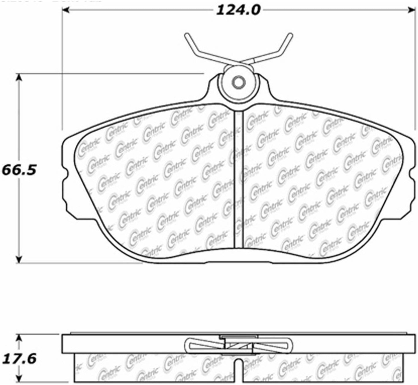 Centric Parts Disc Brake Pad Set Semi-Metallic with Posi Quiet for 1993-2001 Ford Sable Taurus Windstar Lincoln Continental Mercury Sable 104.06010