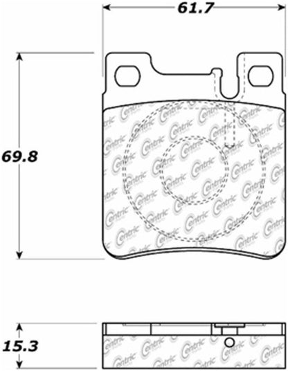 Centric Parts Disc Brake Pad Set Semi-Metallic Posi Quiet for 2006-2005 Chrysler Crossfire 104.06030