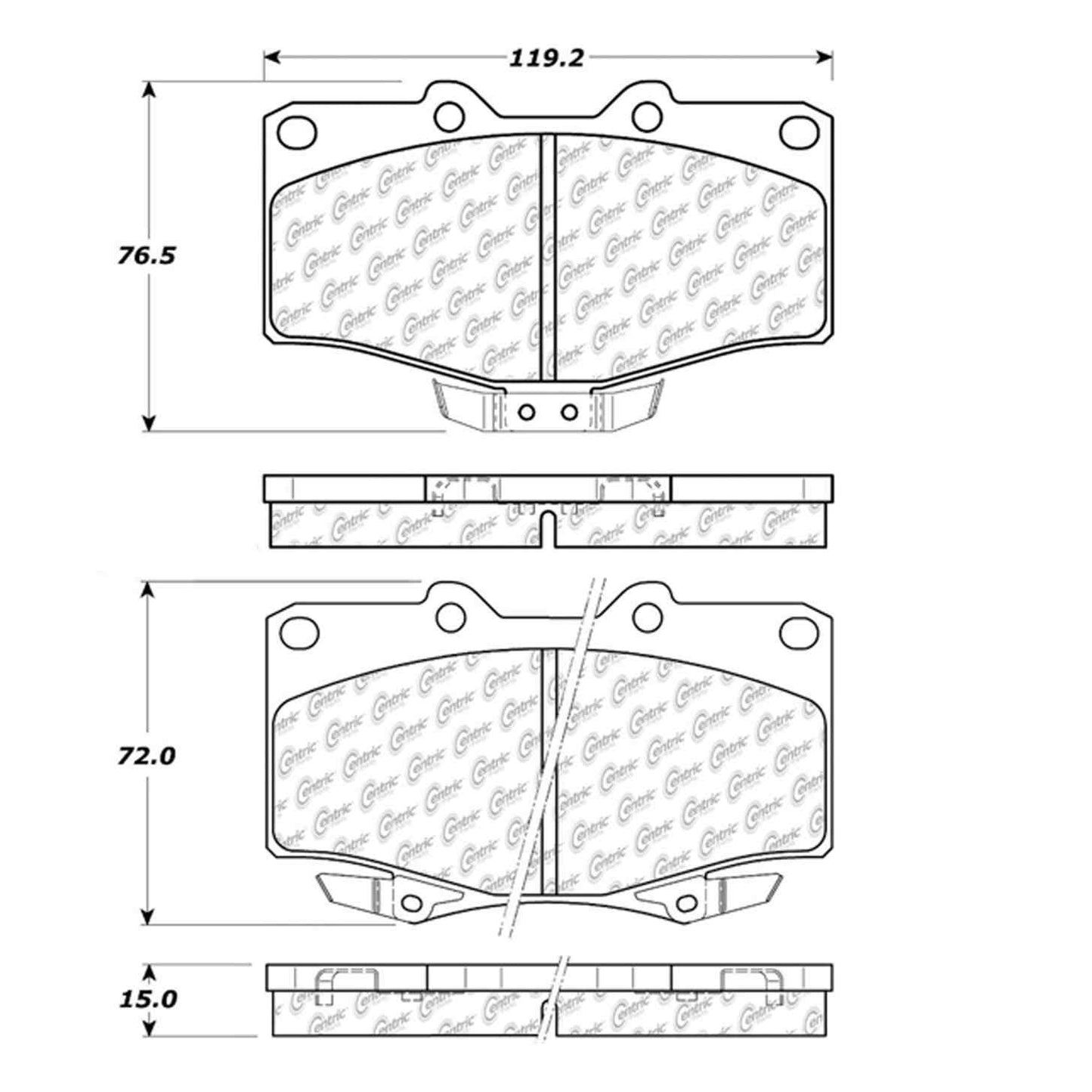 Centric Parts Disc Brake Pad Set 104.06110