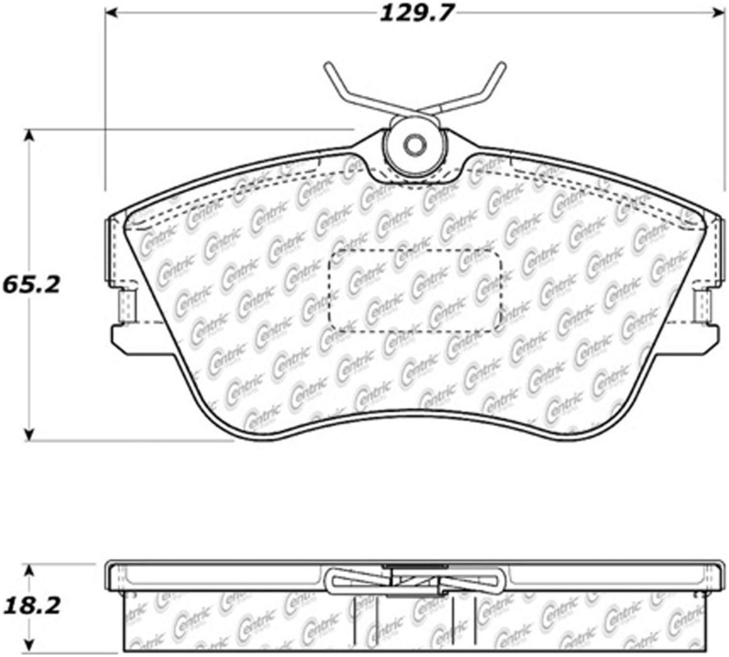 Centric Parts Disc Brake Pad Set Semi-Metallic Posi Quiet for 1997-1999 Volkswagen EuroVan 104.06380
