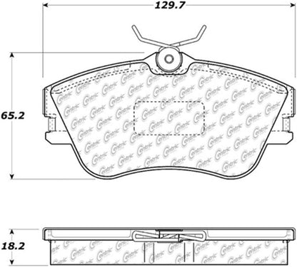 Centric Parts Disc Brake Pad Set Semi-Metallic Posi Quiet for 1997-1999 Volkswagen EuroVan 104.06380