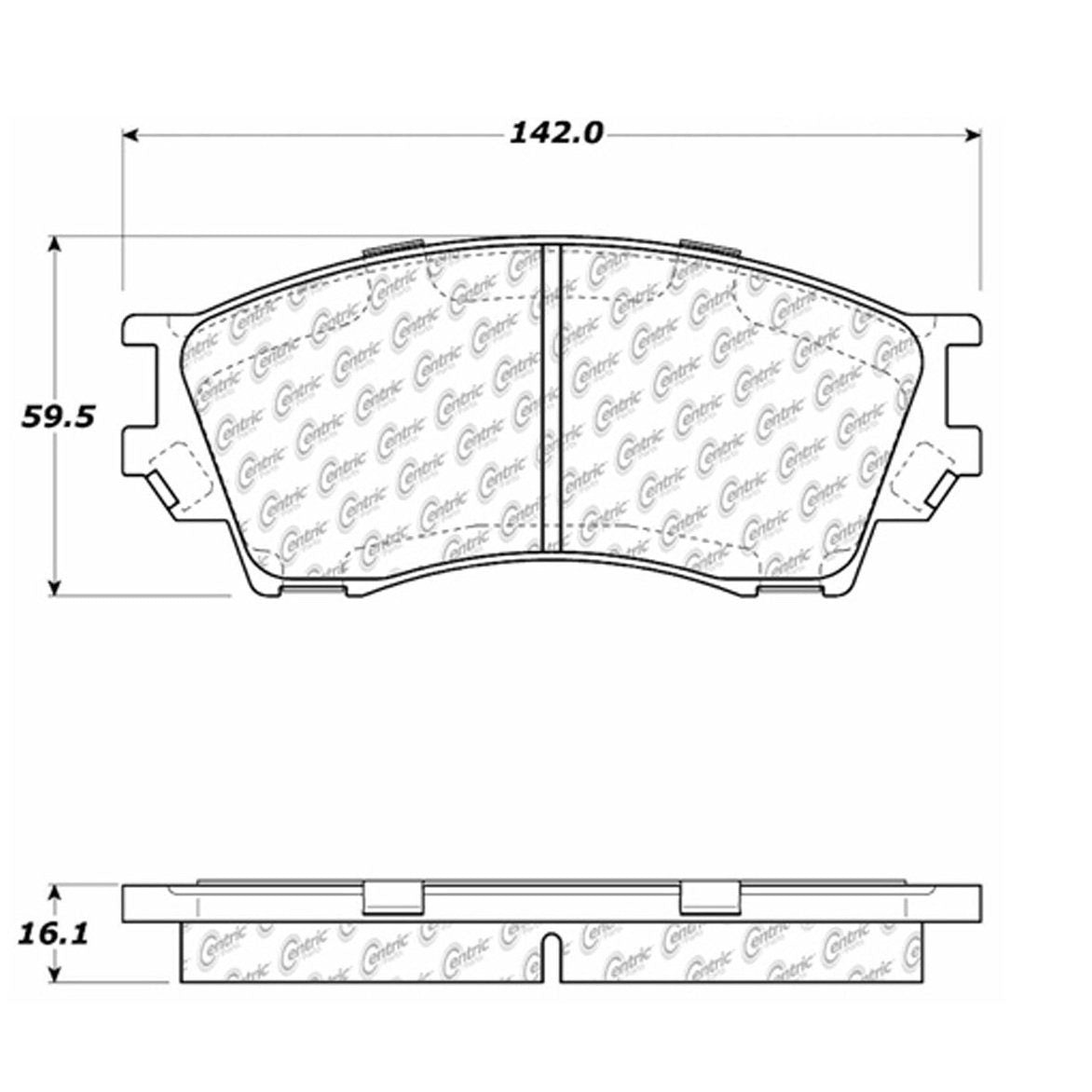 Centric Parts Disc Brake Pad Set Semi-Metallic with Hardware for Mazda Millenia 1995-2002 104.06430