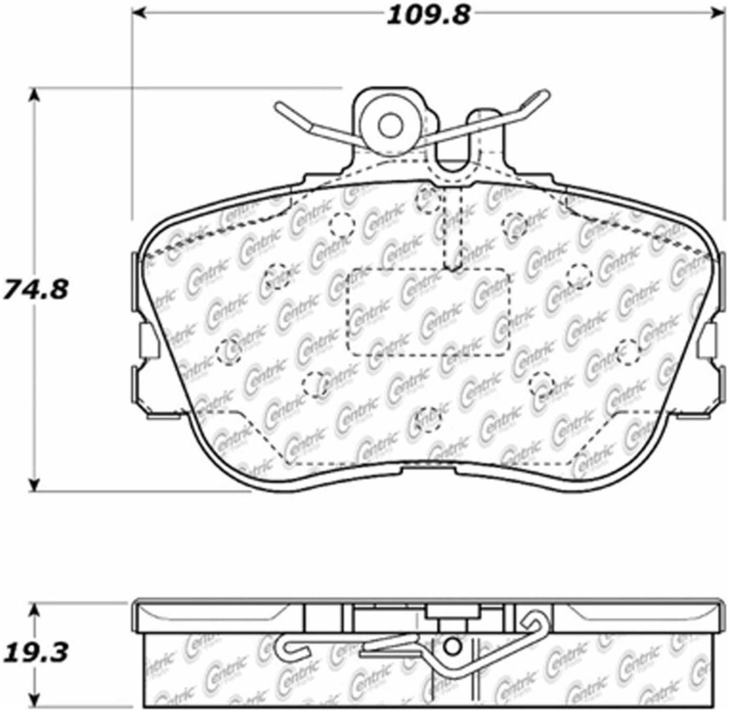 Centric Parts Disc Brake Pad Set Semi-Metallic Posi Quiet for 1994-1998 Mercedes-Benz C220 C230 C280 104.06450