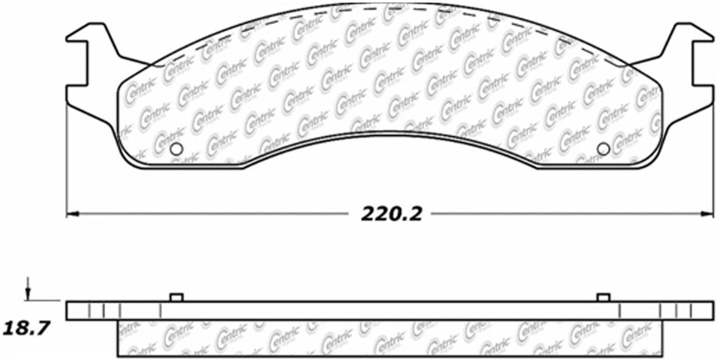 Centric Parts Disc Brake Pad Set Semi-Metallic Posi Quiet for 1995-2007 Ford E-150/E-250/E-350 104.06550